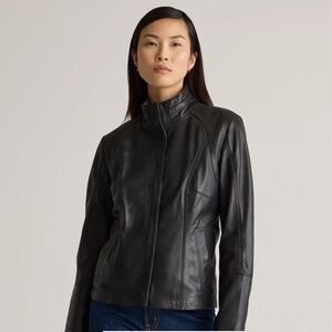 Quince Leather Stand-Collar Jacket XL